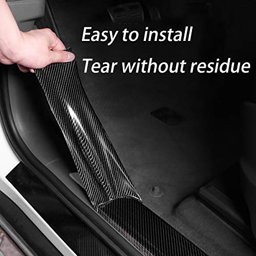 DGSL Car Door Edge Guards Door Sill Protector, 2.7In x 33Ft 5D Carbon Fiber Car Wrap Film, Vinyl Automotive Wrap Film Ant...