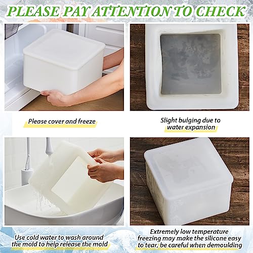 Didaey 4 Pcs Ice Mold Wine Chiller Ice Bottle Chiller Ice Container Mold Ice Silicone Mold Champagne Bucket with Draining ...