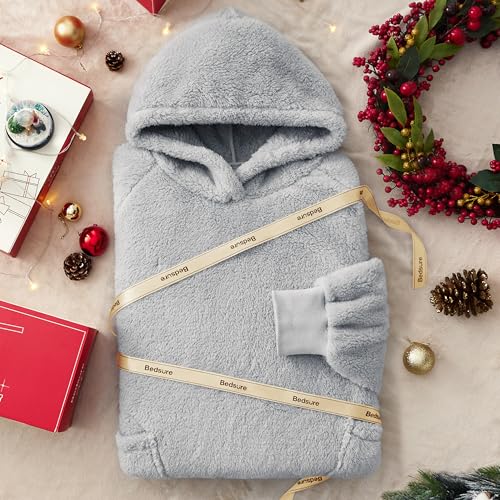 Bedsure Wearable Blanket Hoodies, Christmas Gifts for Women, Wife, Girlfriend, Warm Cozy Birthday Gifts for Her, Wife, Sof...