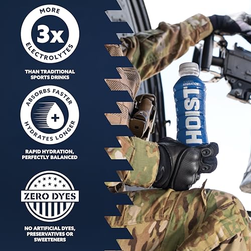 HOIST Premium Military Hydration Electrolyte Drink, Powerful IV-Level Hydration, Clinically Proven Performance Drink, Blue...