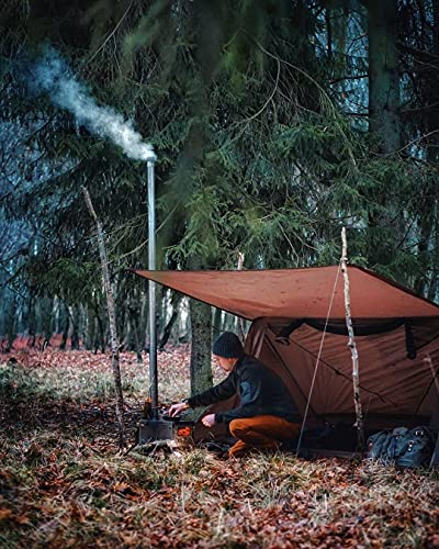 OneTigris Backwoods Bungalow Bushcraft Shelter 2.0, Ultralight Backpacking Tent with with Porch for Camping Hiking Backpac...
