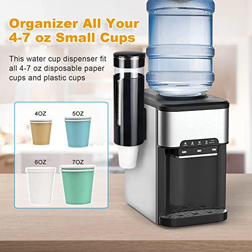 Cup Dispenser, Pull Type Water Cooler Cup Holder Fit 4oz-7oz Disposable Cups, Upgraded Wall Mounted Mouthwash Cup Dispense...