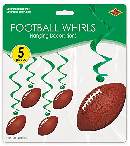 Beistle Football whirls hanging decorators