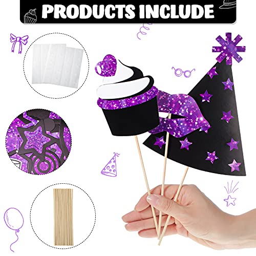Zonon 24 Pcs Funny Photo Booth Props:Valentine's Day, Mardi Gras, Easter, Family Reunion, Class Reunion, Birthday, Wedding...
