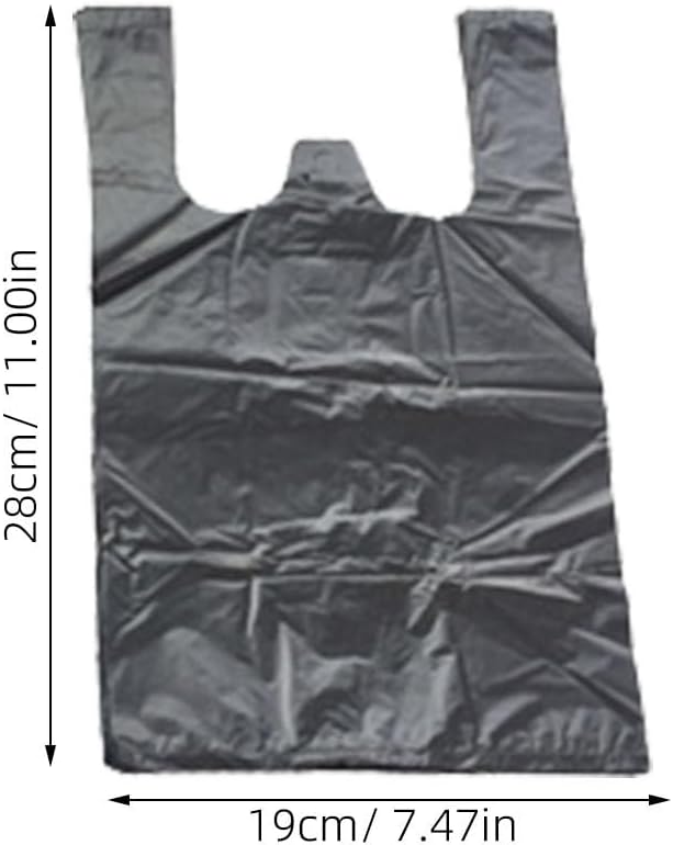 Vest Trash Bags for Car 200pcs Disposable Mini Small 18X26 Inch Black Sanitary Litter Waste Bags Personal Garbage Disposal for Vehicle Use
