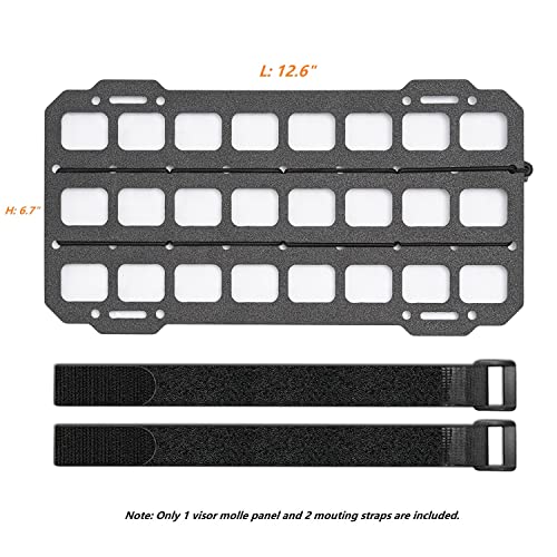 TACNEX Vehicle Rigid MOLLE Panel for Car Visor Organizer EDC Pouch Tool Holster Bag Holder Tactical Gear Rack Truck Equipm...