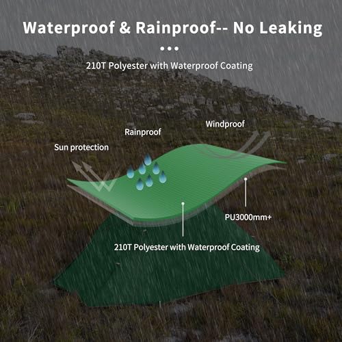 Camping Tent Waterproof Professional Tent Ultralight Trekking Tent 4 Seasons Tent 3 People Outdoor Camping Lightweight Ten...