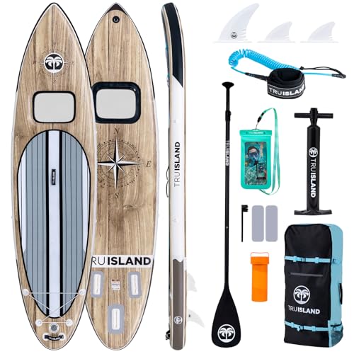 TRUISLAND Inflatable Paddle Board, Stand Up Paddle Board with Backpack, Non-Slip Thickened Deckpad, Waterproof Phone Case,...