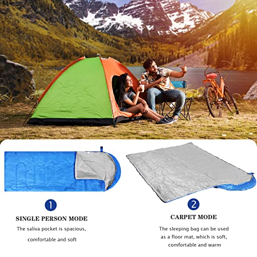 Junkin 12 Pcs Camping Sleeping Bag Bulk for Adults Homeless 4 Seasons Cold Warm Weather Sleeping Bags Waterproof Lightweig...