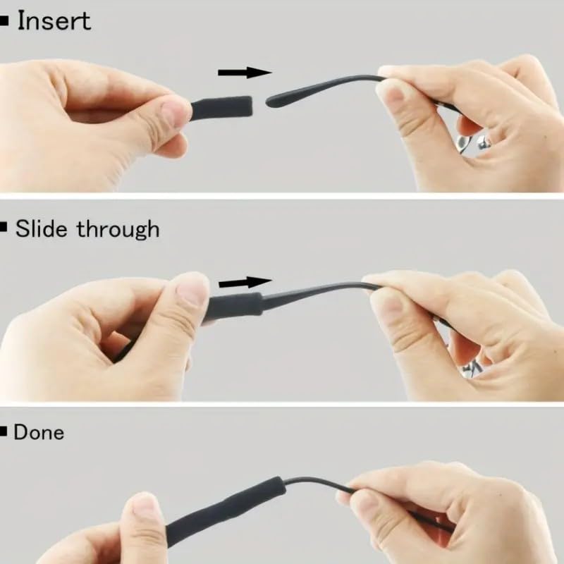 2pcs Sports Eyeglasses Strap Holder Anit Slip Glasses Cord Retainer, Adjustable Outdoor Sports Sunglasses Chain Women Men