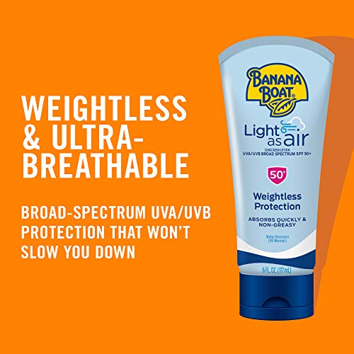 Banana Boat Light As Air Sunscreen Lotion SPF 50 Twin Pack | Lightweight & Non-Greasy Lotion Sunscreen SPF 50, Sunblock, O...