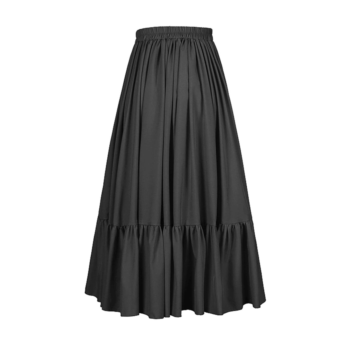 itsjake Women's Steampunk Pirate Skirt Victorian Renaissance High-Low Skirt(S,2022017BK)
