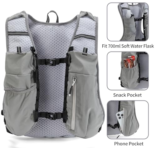 Running Vest for Women and Men Lightweight Hydration Backpack Pack with 1.5L Water Bladder Bag Running Gear Accessories fo...