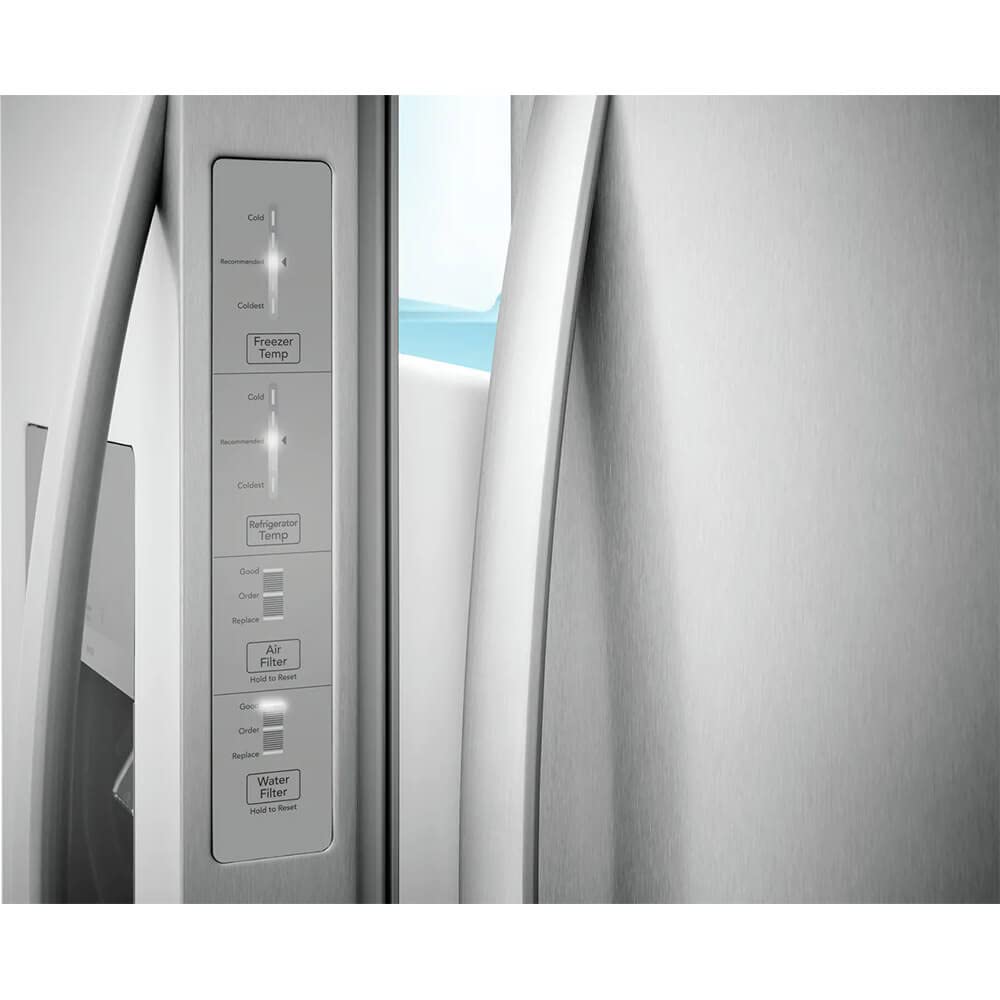 Frigidaire 36.1 in. 22.3 cu. ft. Counter Depth Side-by-Side Refrigerator in Stainless Steel