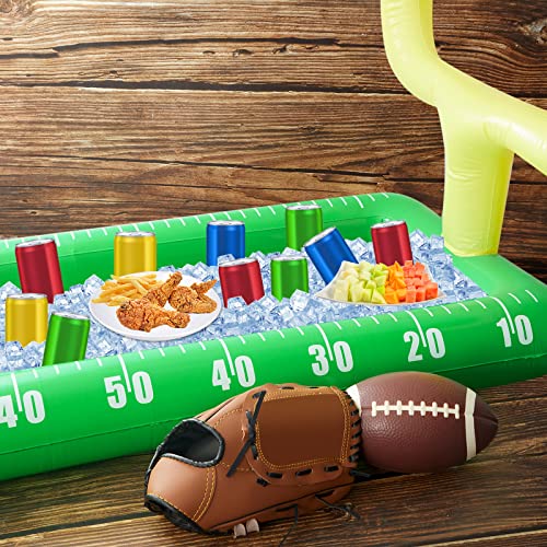 Inflatable Football Field Cooler Football Party Drink Cooler Football Party Decor Inflatable Ice Serving Bar for Game Spor...