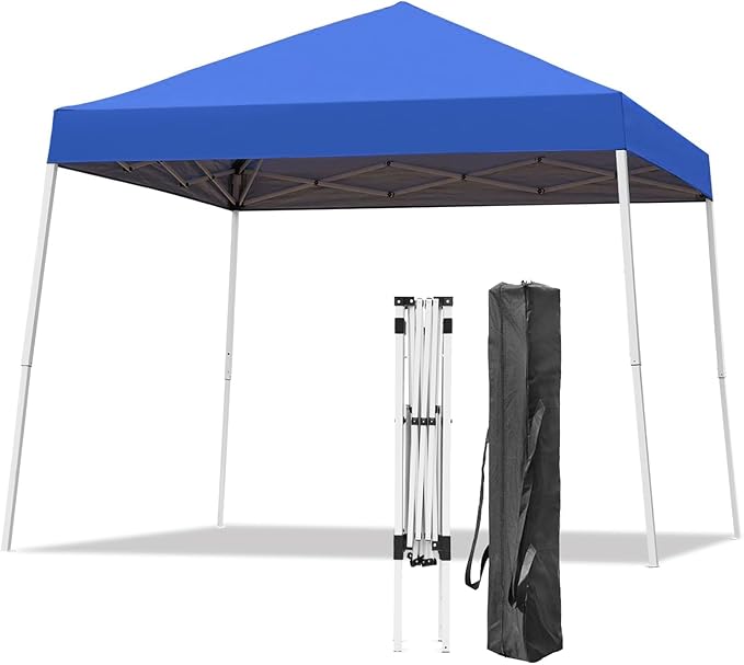 Oneofics Canopy Tent, 10X10 FT Pop Up Canopy Outdoor Instant Tent Slant Legs with Carrying Bag, Portable Gazebo Shelter fo...
