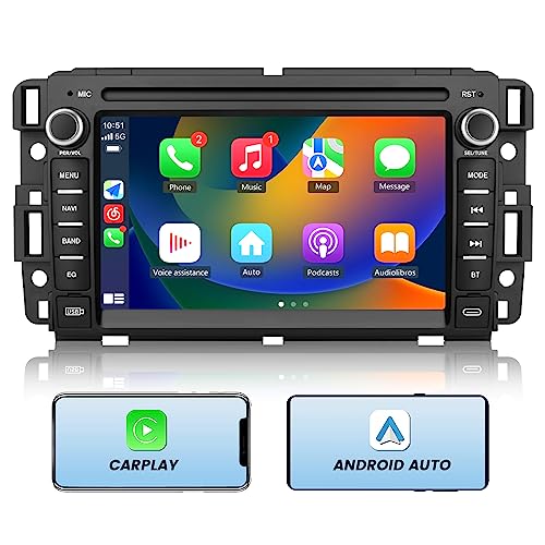 AWESAFE Car Stereo for Chevrolet Chevy Silverado/GMC Sierra Yukon Tahoe/Buick, Touch Screen Radio Wireless Carplay Android...