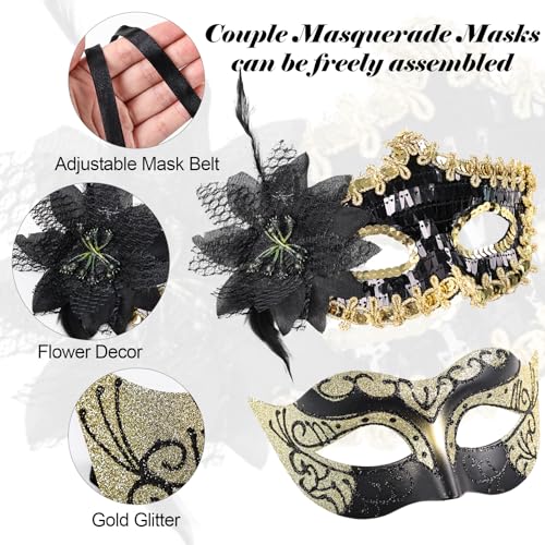 Daieeparty Masquerade Mask for Women-Lace Masks Women Costume Accessories