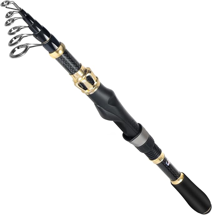 PLUSINNO Fishing Rod and Reel Combo,Fishing Pole,Telescopic Fishing Rod Kit with Spinning Reel, Telescopic Fishing Pole wi...