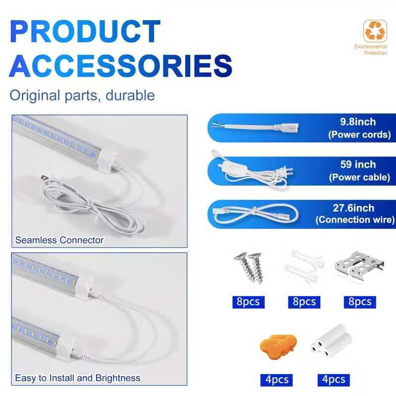 AQIQUUT 3FT Led Shop Light,3FT Lights 36W 6500K 5000LM Daylight,Led Shop Lights 110V Linkable Clear Cover Integrated V-Shape for Shop Garage Warehouse Workshop Commercial Bay Lighting(4-Pack)