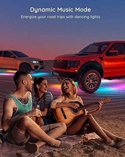 Govee Underglow Car Lights, 4pcs RGBIC Smart LED Lights for Cars with 16 Million Colors and 10 Scene Modes, App Control, N...