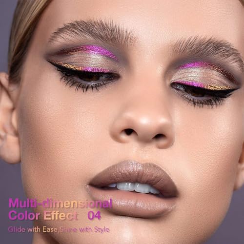 Kaely Chameleon Liquid Eyeliner, Glitter Metallic Chrome Eyeliner Liquid, Multichrome Eye Liner Waterproof Smudge Proof, H...