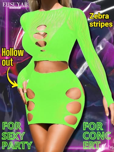 EHSUYAB Sexy Dancewear, Exotic Lingerie Two Piece Set, Club Party Outfits
