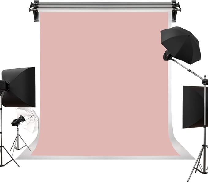 Kate 6ftX9ft Solid Light Pink Backdrop Portrait Photography Background for Photography Studio Children and Headshots Light...