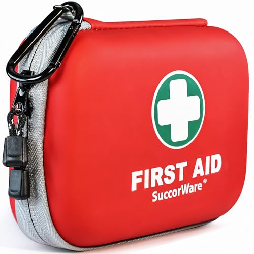 SuccorWare 150 Pieces Mini First Aid Kit - Small Medical Kit with Hard Shell - Emergency First Aid Kit for Car, Travel, Ho...