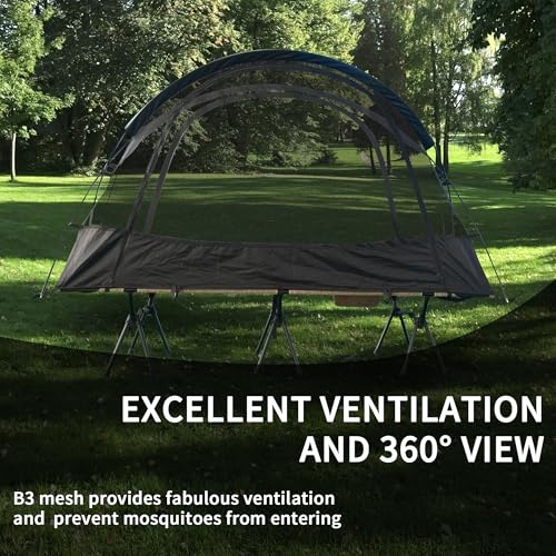 TENPLAY Cot Tent,Camping Tent,Backpacking Tent,3 Way Tent,Solo Tent,1 Person,Quick Setup,70D Nylon,pu5000mm,UV Cut,7001 Al...