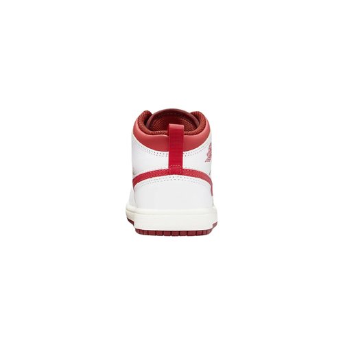 Jordan 1 Mid Se (Ps) Little Kid's Shoes Size- 1, White/Lobster-dune Red Sail