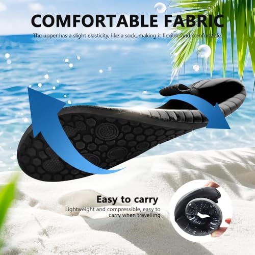 Water Shoes for Women Men Quick-Dry Barefoot Aqua Socks Swim Pool Non Slip Surf Yoga Exercise Outdoor Trave Essentials
