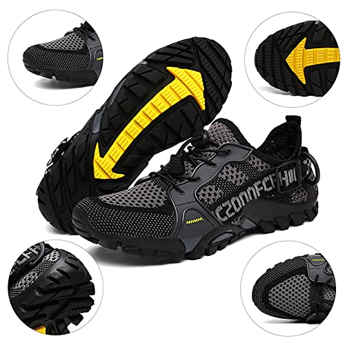 TANGYUGEN Water Shoes Men Women Outdoor Hiking Shoes Quick Drying Beach Aqua Shoes Travel Trekking Walking Climbing Sneakers