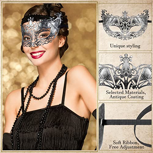 Yunsailing 30 Pieces Masquerade Mask Antique Masks with Straps for Women Men Masquerade Ball Mardi Gras Carnival Party Fav...