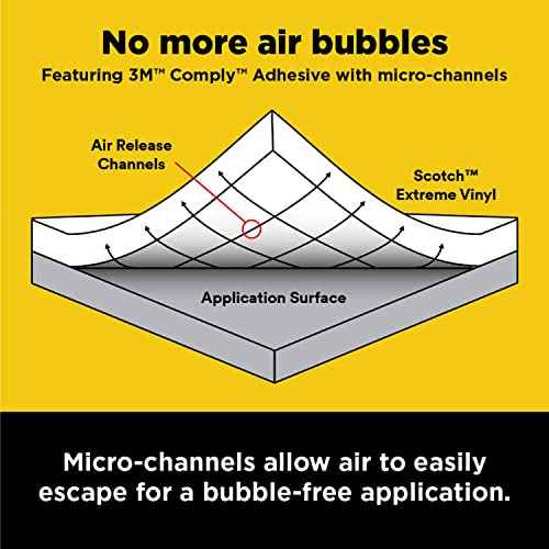 Scotch Extreme Premium Vinyl, 12 x 24 in, Perfect for Outdoor and Automotive Projects, Holds Securely Under The Toughest Conditions, White (VIN-EX-WHT)