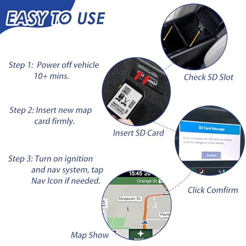 2025 Release GPS Navigation SD Card Compatible with GMC Chevry Cadilla Buick,Silverado, Equinox and More Navi System,USA C...