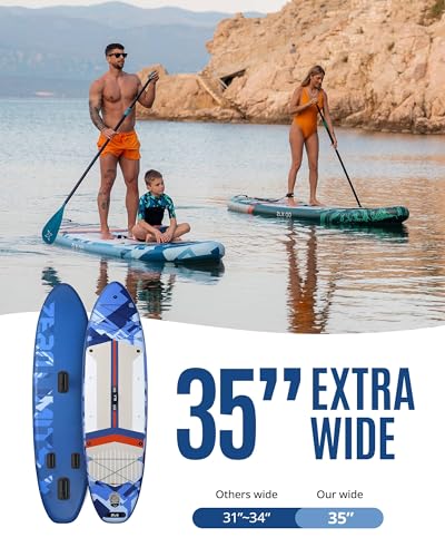 2 PCS Paddle Board - 10.5 FT Inflatable Stand Up Paddle Board with Accessories & 11.5 FT Inflatable Stand Up Paddle Board ...