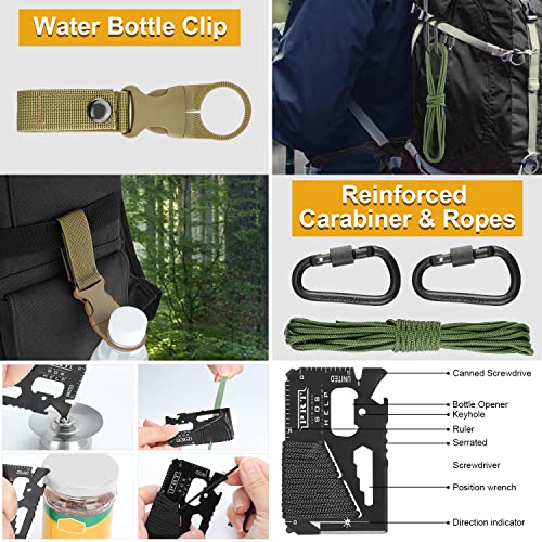 Survival Kit, Gifts for Men Dad Husband, Emergency Survival Gear and Equipment 19 in 1, Fishing Hunting Birthday for Men, ...