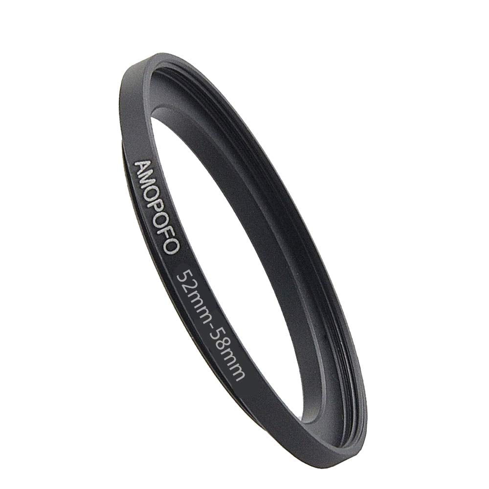 Amopofo 52Mm To 58Mm Camera Filter Ring/Adapter For 58Mm Uv, Nd, Cpl Filter, Metal Step-Up Ring