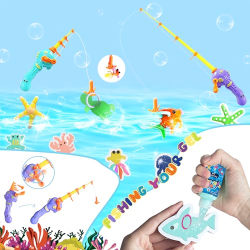 BEIREG Aqua Water Fairy Gel Kit, Magic Squishy Elf Water Toy Kit with 18 Color Gel, 18 Shape Molds, 2 Fishing Toy, Create ...