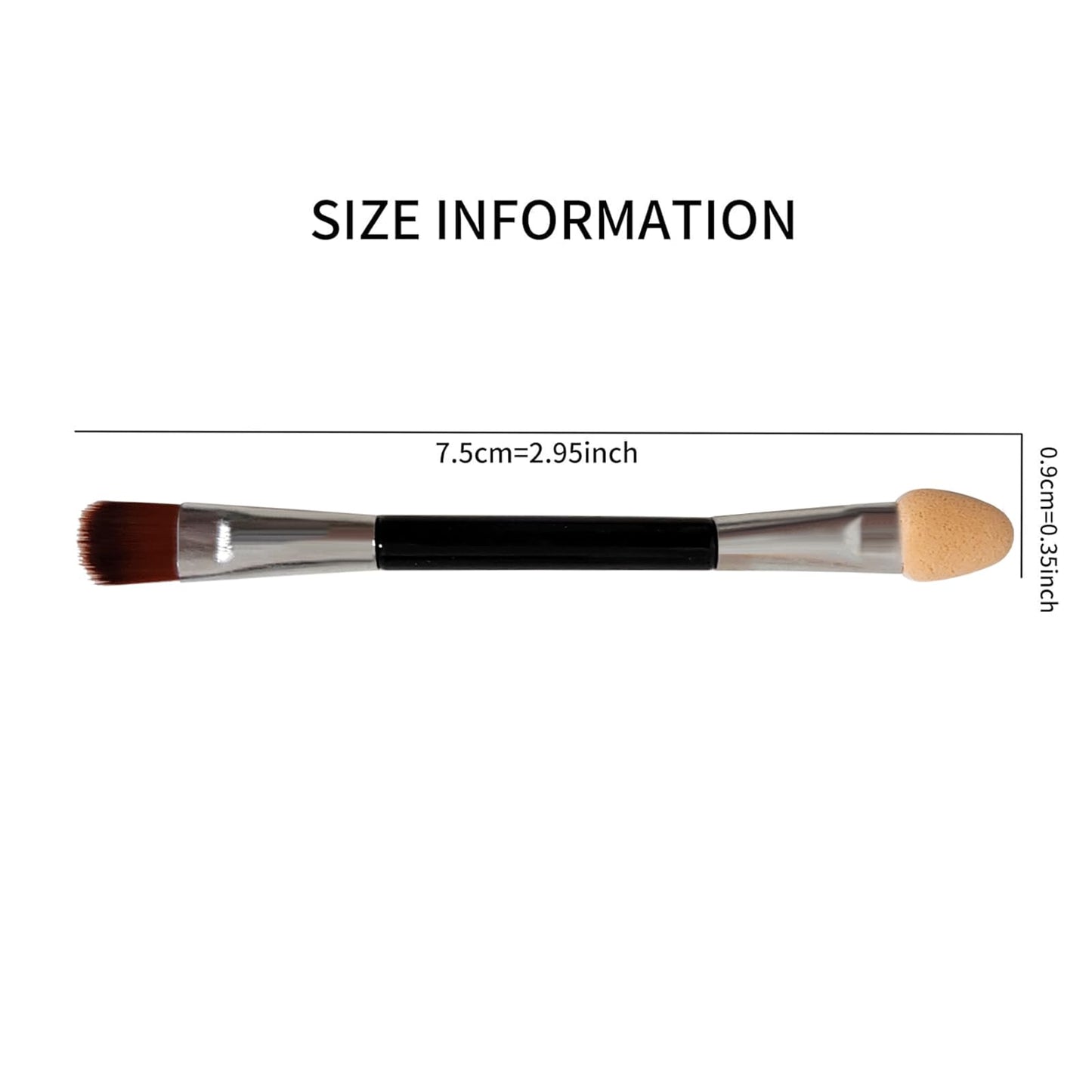 Neuorge 30pcs Eyeshadow Applicators Disposable Dual Sides Makeup Brush, 2 in 1 Eyeshadow Brush with Soft Sponge Head Eye Makeup