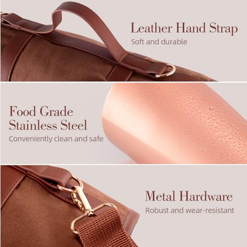 Eligara Bartender Kit Bag, 17-Piece Copper Bar Tool Set Cocktail Shaker Set with All Practical Bar Accessories, Portable T...