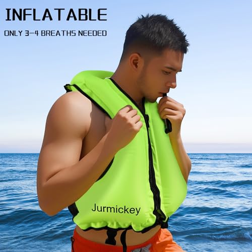Snorkel Vest for Adults, Inflatable Snorkeling Vest for Men & Women, Portable Swim Jacket & Buoyancy Vest for Snorkeling, ...