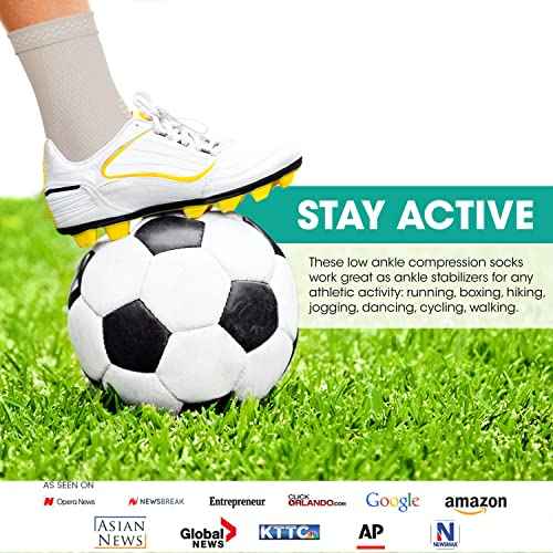 Modvel Foot & Ankle Brace Socks for Sprained Ankle Compression Sleeve - Foot Support for Women & Men - Tendonitis & Arthritis Ankle Brace Sports Running, Torn Ligaments & Women Stabilizing Ankle Wrap