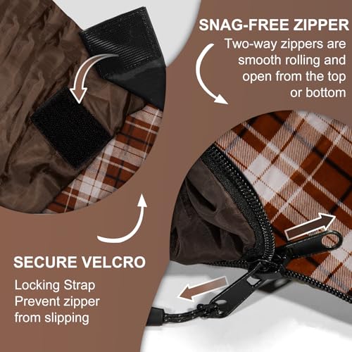 ETGLCOZY 2 Person Double Sleeping Bag for Adults-XL Queen Size Lightweight Compact Thermolock Draft Tube Flannel Liner Mac...