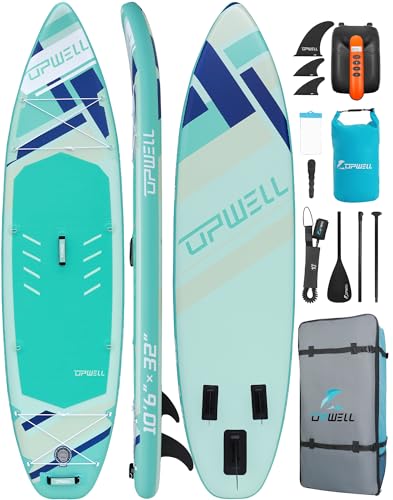 UPWELL 10'6"/11'/11'6" Inflatable Paddle Board, Stand Up Paddlboard for Youth & Adults, Stable Design, Premium SUP Accesso...