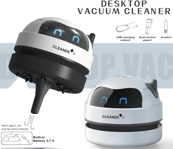 Desktop Cleaner Vacuum Cleaner for Home Office Table Sweeper Mini Vacuum Cleaner USB Rechargeable Wireless Cleaner A