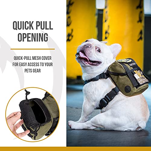 OneTigris Dog Pack, Backpack Durable Small Medium Dog Pack with Litter Bag Exit for Camping Hiking Daily Walking (Ranger G...
