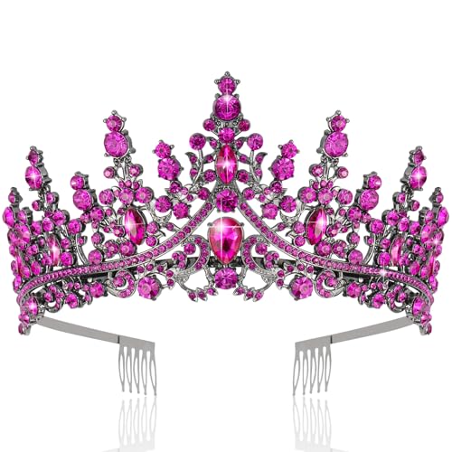 TOBATOBA Queen Crown for Women Crystal Princess Tiaras Rhinestone Wedding Tiara for Bride Birthday Crown for Women Bride P...