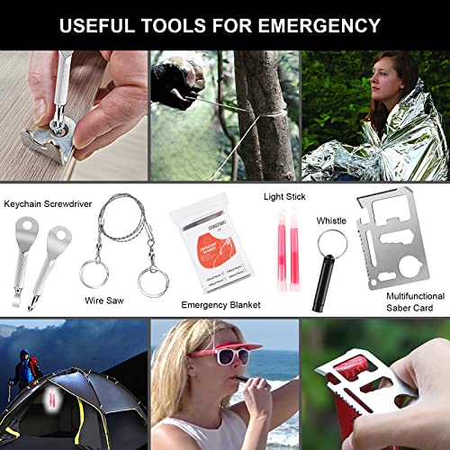 Gifts for Man Dad Husband, 210 PCS Survival First Aid kit, Professional Survival Gear Camping Essentials Emergency Medical...